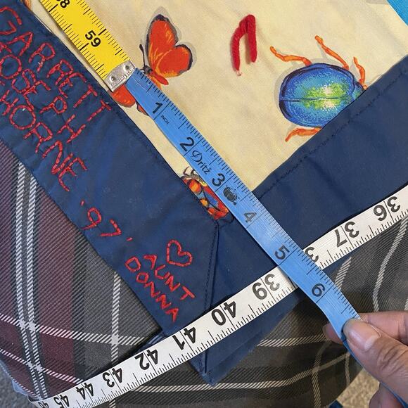 VTG 90s Rainbow Patchwork Handmade Quilt Blanket Twin 83x66” Cotton Cottagecore - Picture 2 of 9